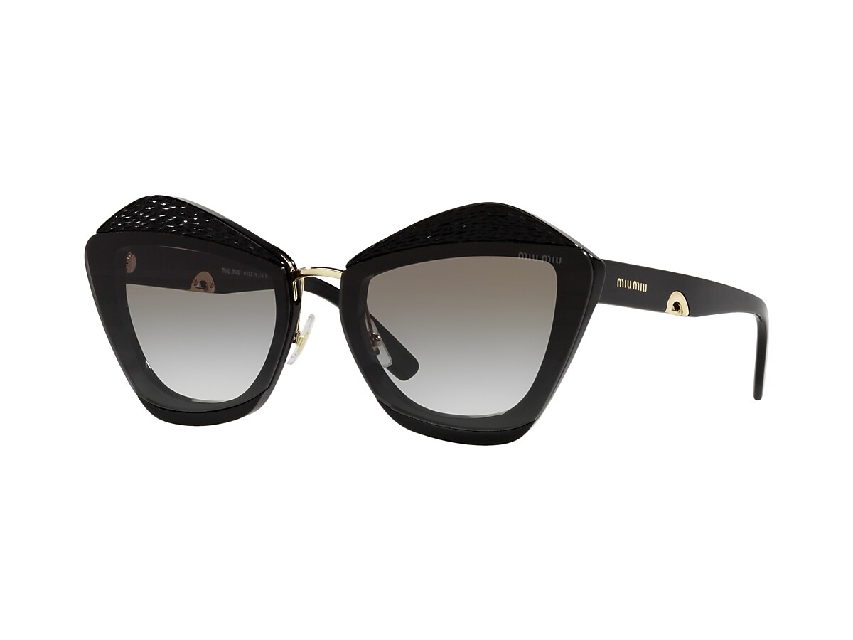 Miu Miu MU 01XS 67 Grey Gradient & Black Sunglasses | Sunglass 