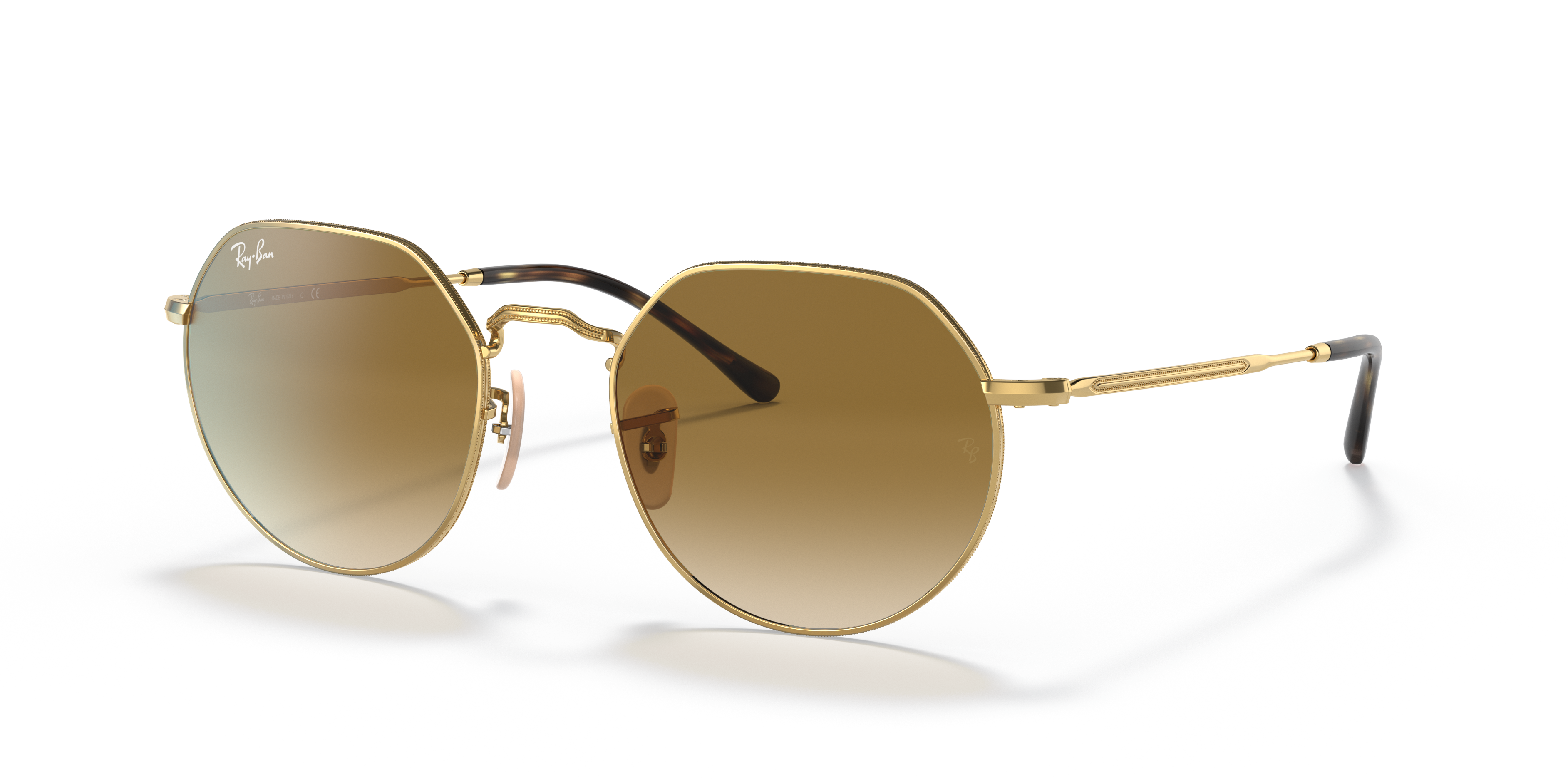 ray ban brown and gold