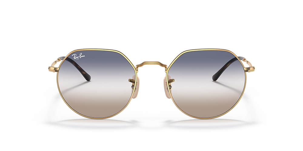 Ray-Ban RB3565 Jack 53 Clear/Blue & Gold Sunglasses | Sunglass Hut USA