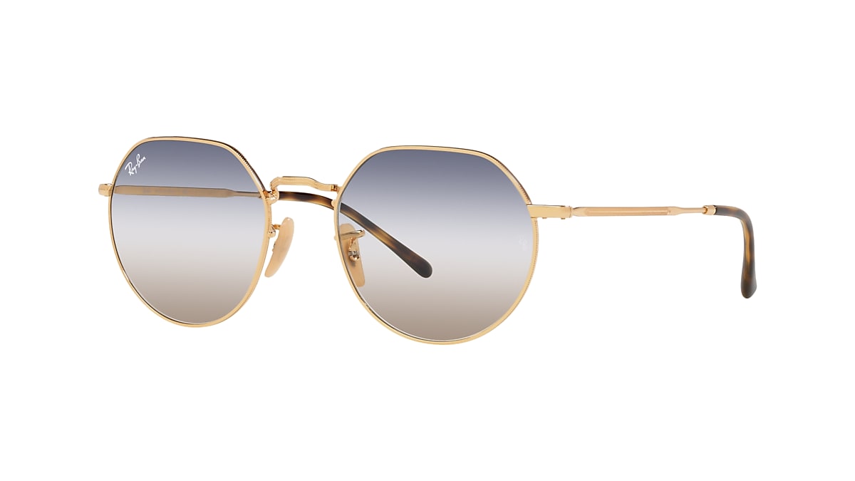 Ray-Ban RB3565 Jack 53 Clear/Blue & Gold Sunglasses | Sunglass Hut