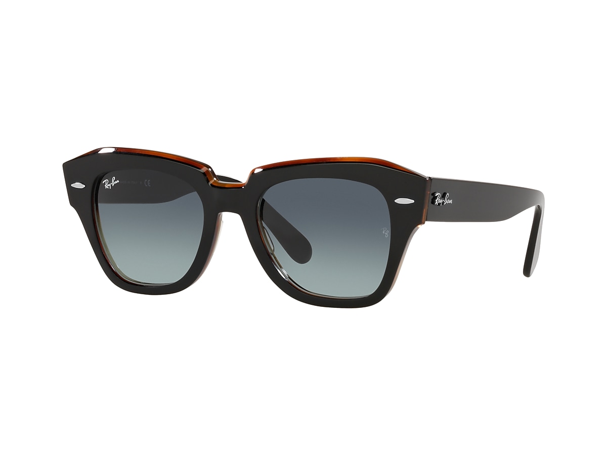 Ray-Ban RB2186 State Street 49 Grey/Blue Gradient & Black On 