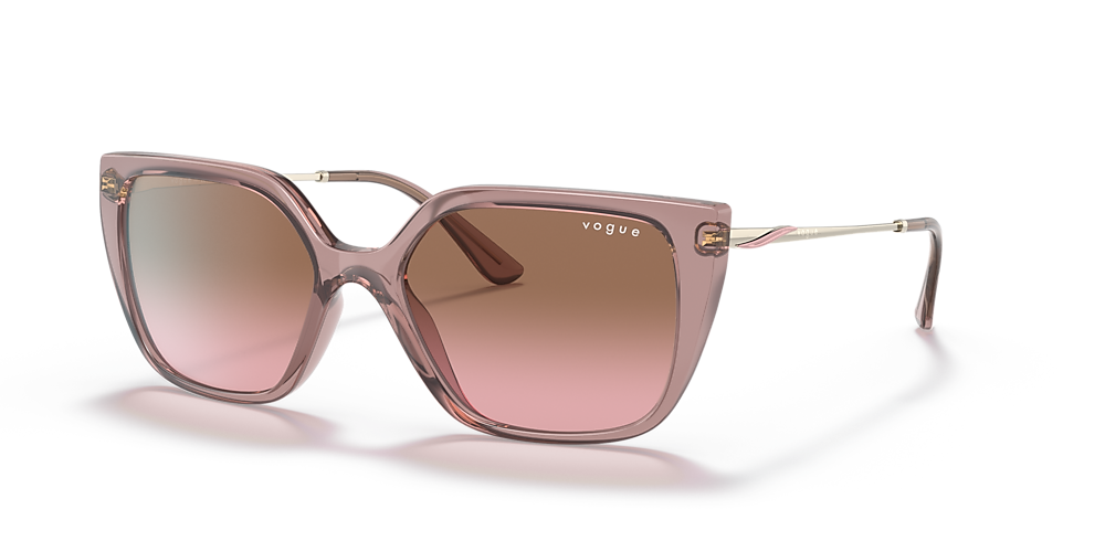 Voorlopige Kanon lager Vogue Eyewear VO5386S 54 Pink Gradient Brown & Transparent Brown Sunglasses  | Sunglass Hut USA