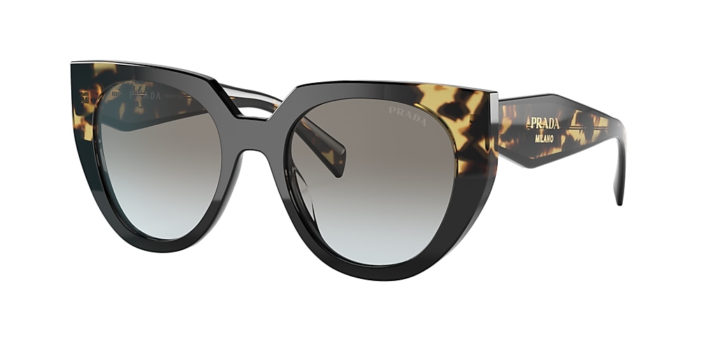 Prada PR 14WSF 53 Grey Gradient & Black/Medium Tortoise Sunglasses ...