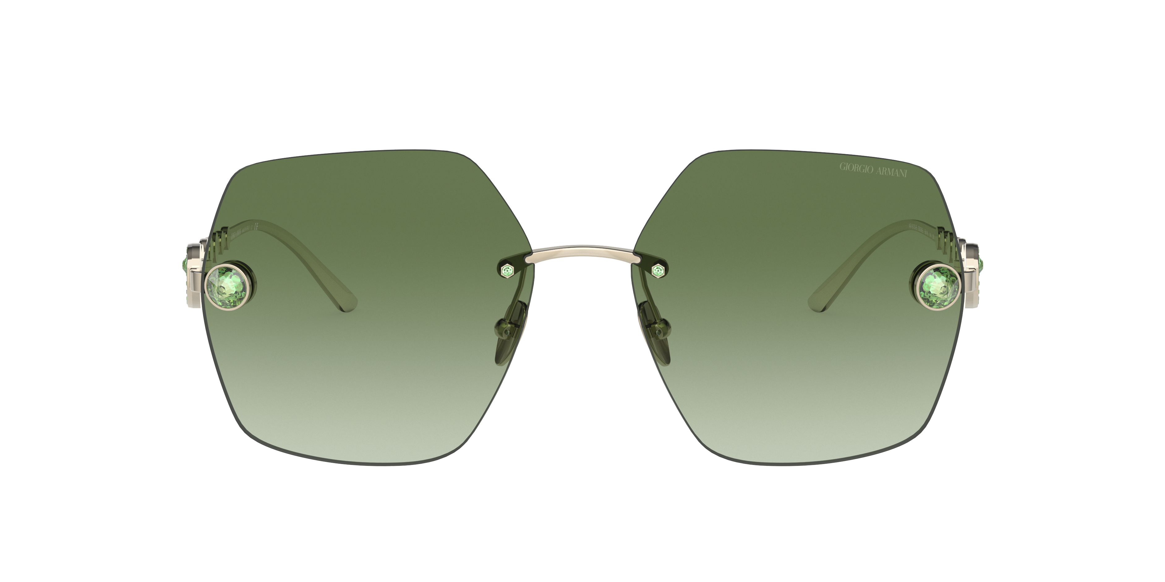 Giorgio Armani Woman Sunglass Ar6123b In Gradient Green