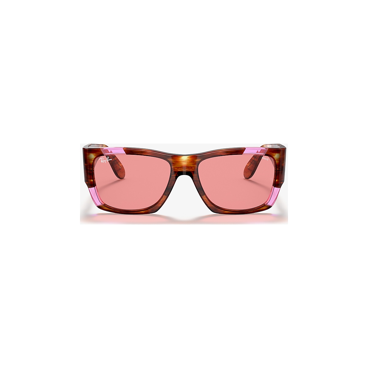 Ray-Ban RB2187 Nomad Pink Fluo 54 Pink Photochromic & Striped