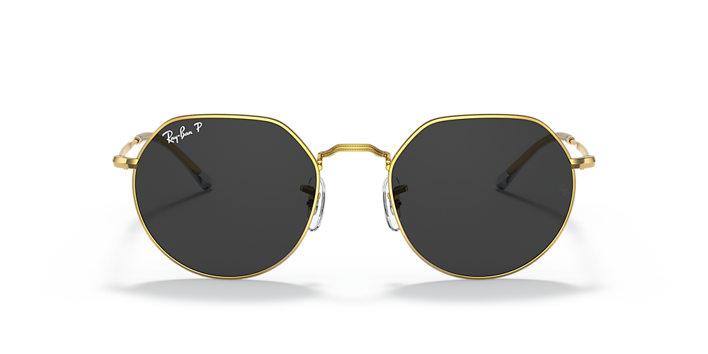 Ray-Ban RB3565 Jack 53 Polar Black & Legend Gold Polarized Sunglasses |  Sunglass Hut USA