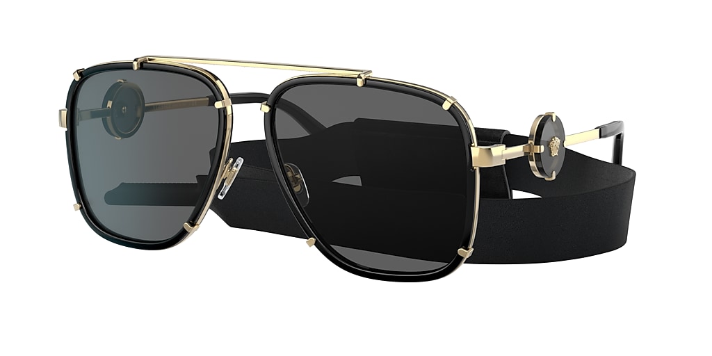 Versace VE2233 60 Dark Grey & Black Sunglasses Sunglass Hut USA