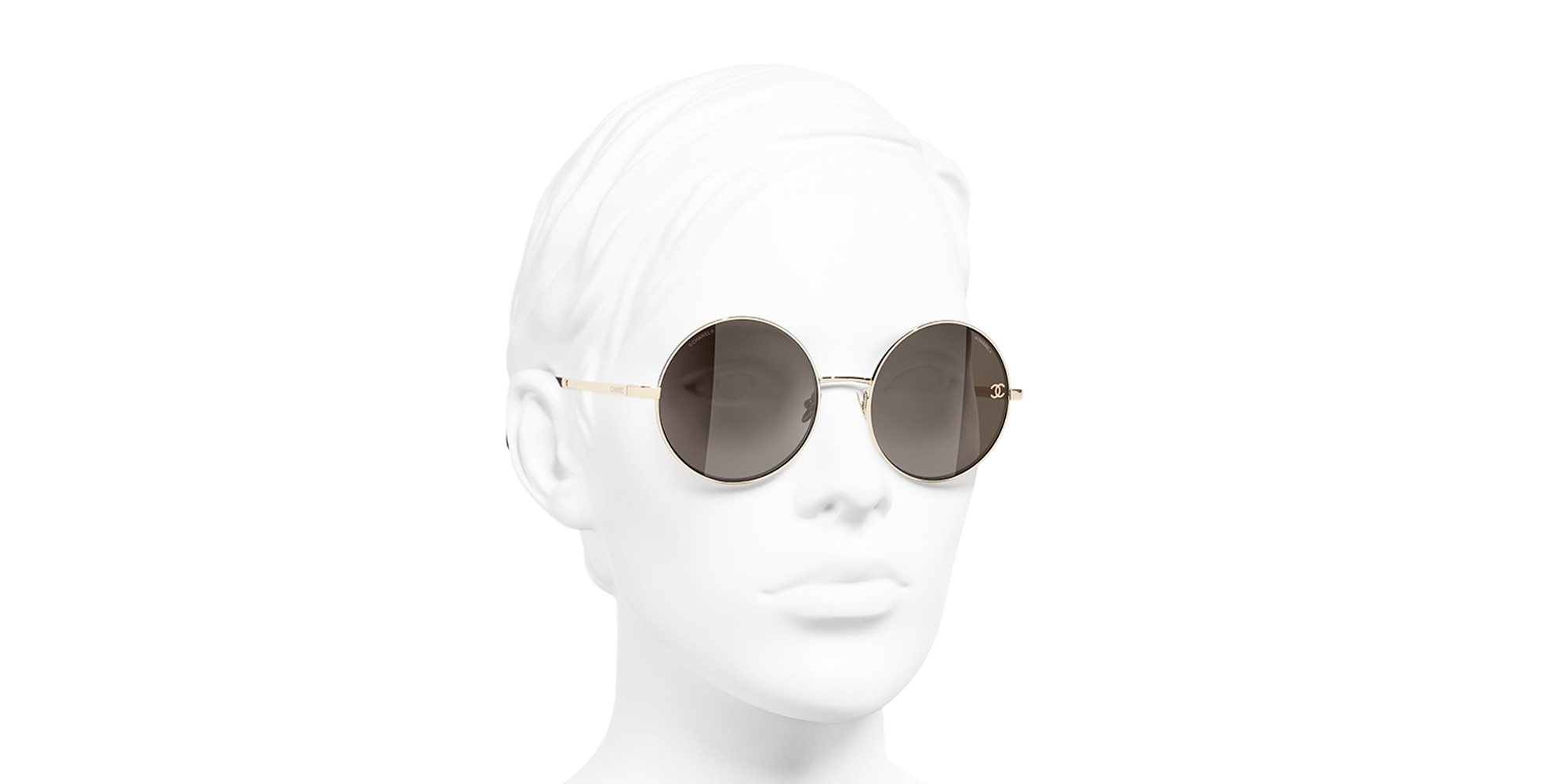 chanel gold sunglasses