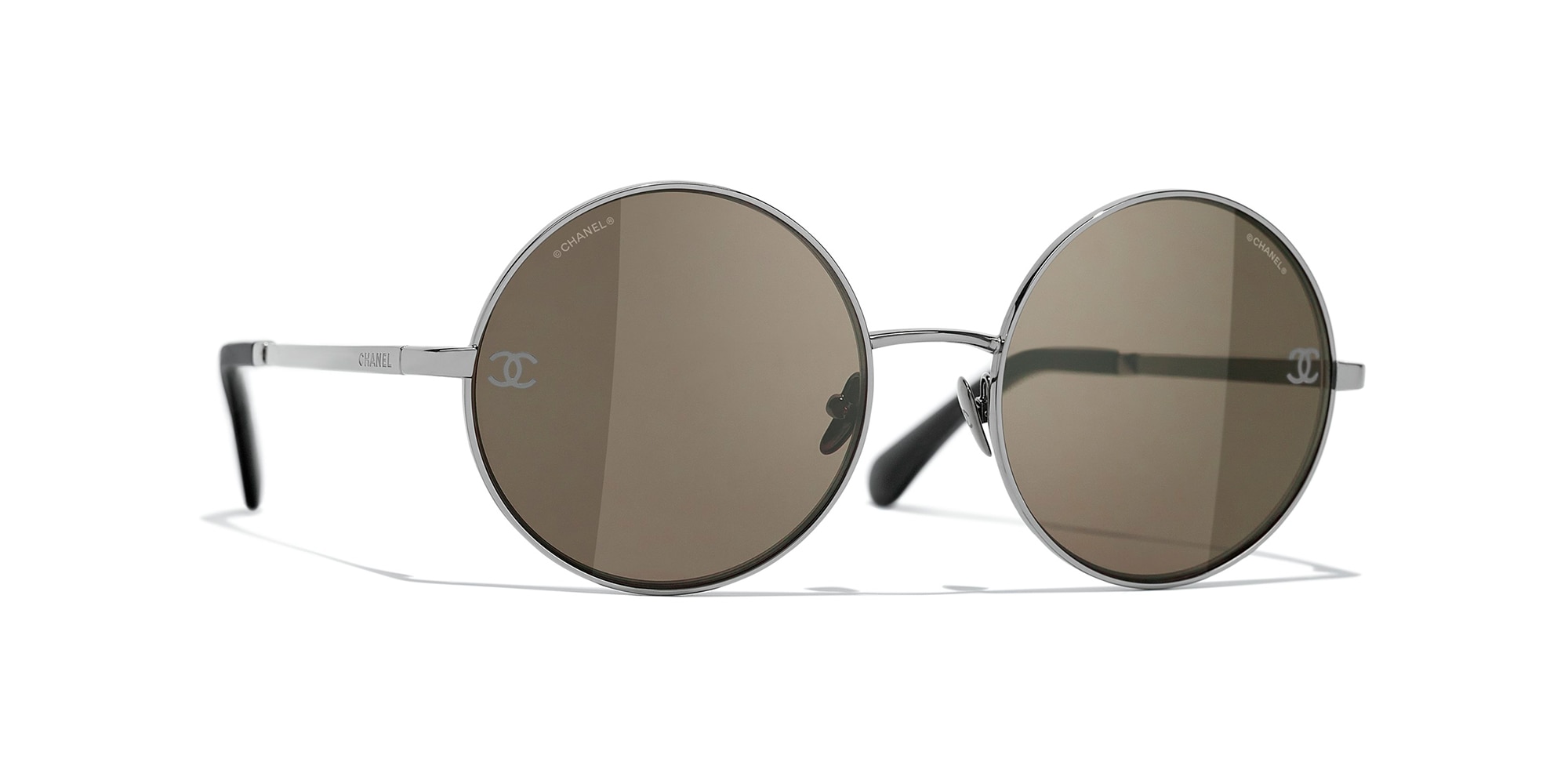 chanel women's round sunglasses