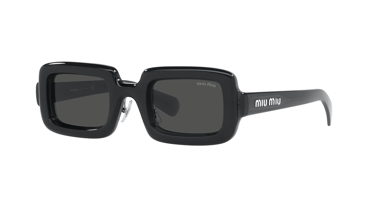 MIU MIU MU 09XS Grey Opal - Woman Luxury Sunglasses, Dark Grey Lens