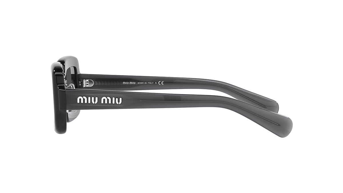 MIU MIU MU 09XS Grey Opal - Woman Luxury Sunglasses, Dark Grey Lens