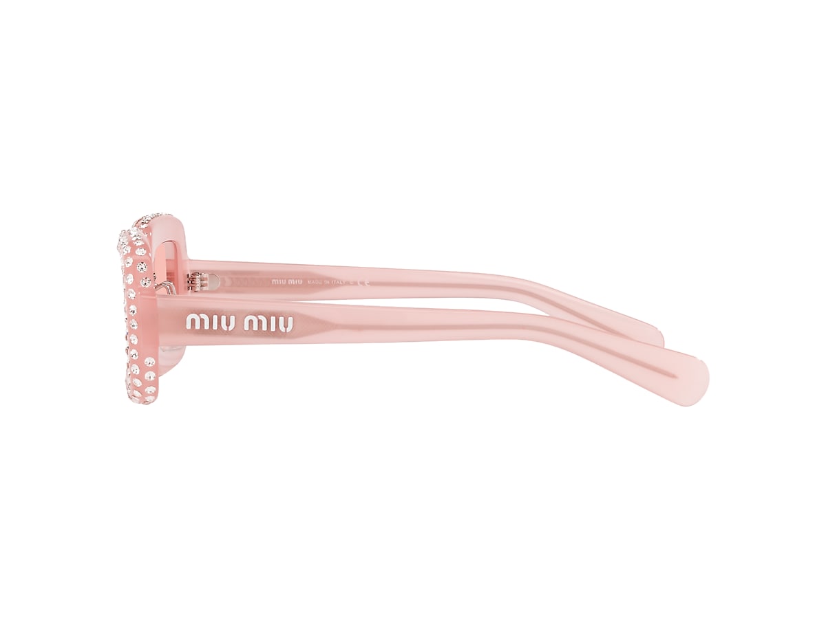 MIU MIU MU 09XS Pink Opal - Women Luxury Sunglasses, Light Pink Lens