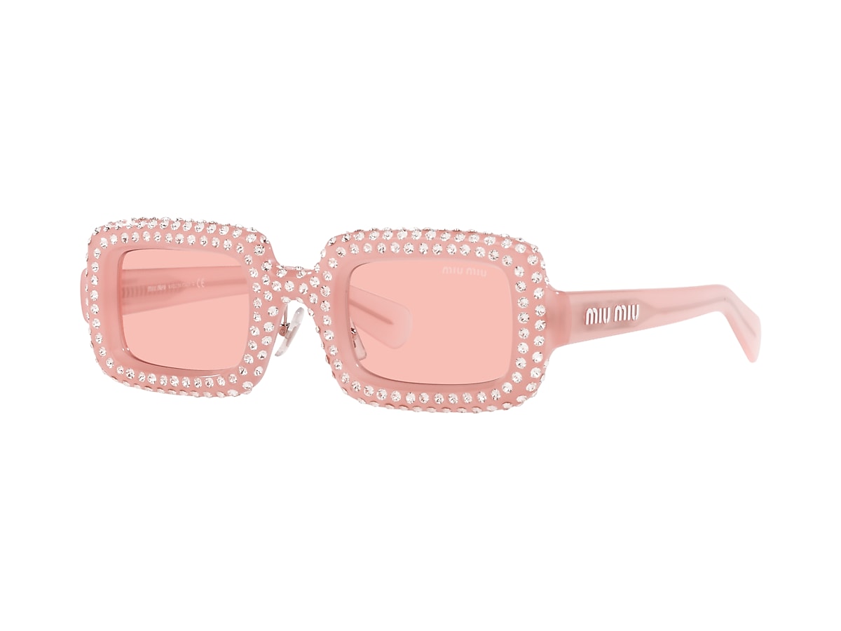 Miu Miu MU 09XS 47 Light Pink & Pink Opal Sunglasses