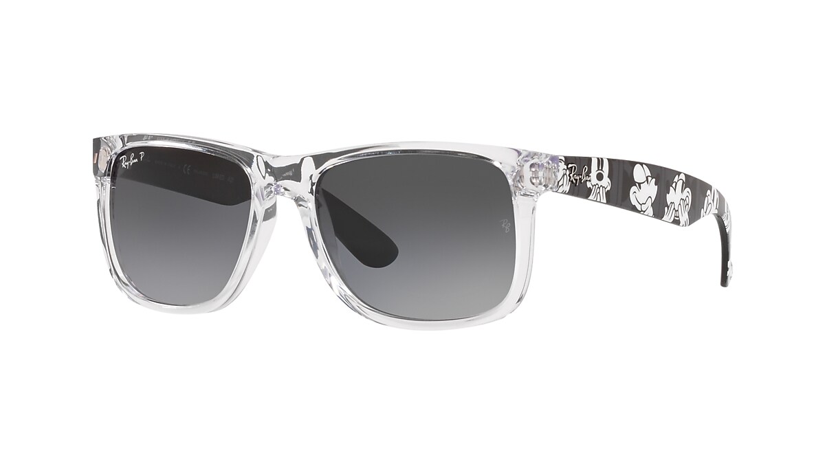 Ray-Ban RB4165 Justin Mickey A21 54 Polarized Grey Gradient & Transparent  Polarized Sunglasses | Sunglass Hut USA