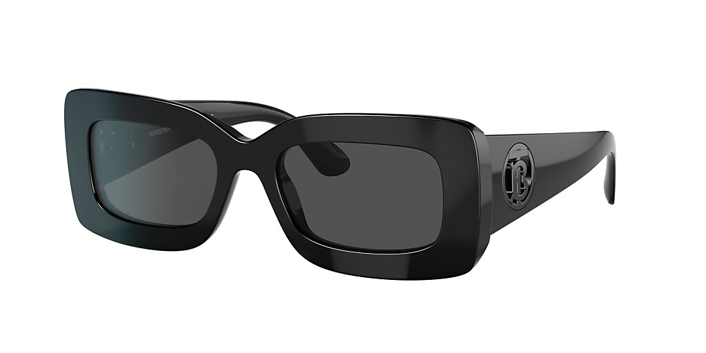 Burberry BE4343 ASTRID 52 Gris Oscuro & Negro Lentes de sol Sunglass