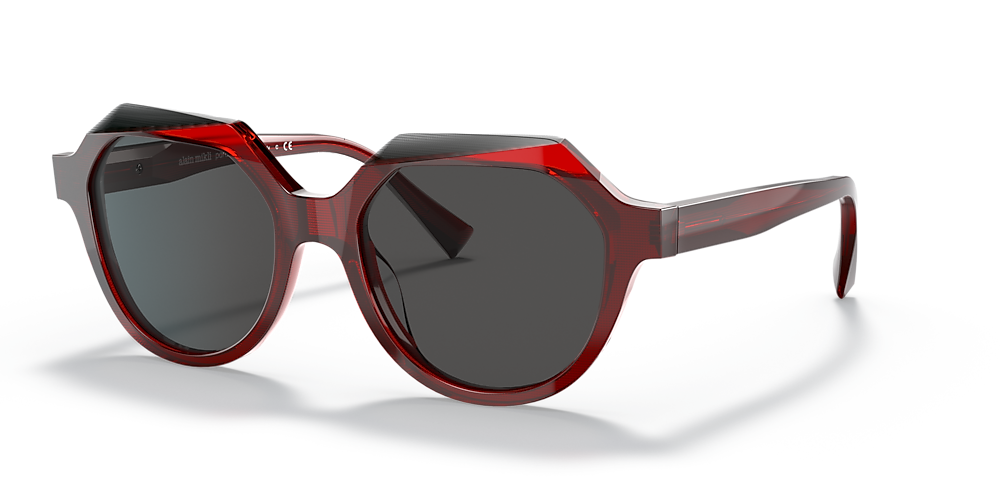 Alain Mikli A05067 ALETE 54 Grey Pointille Red Red Pointille