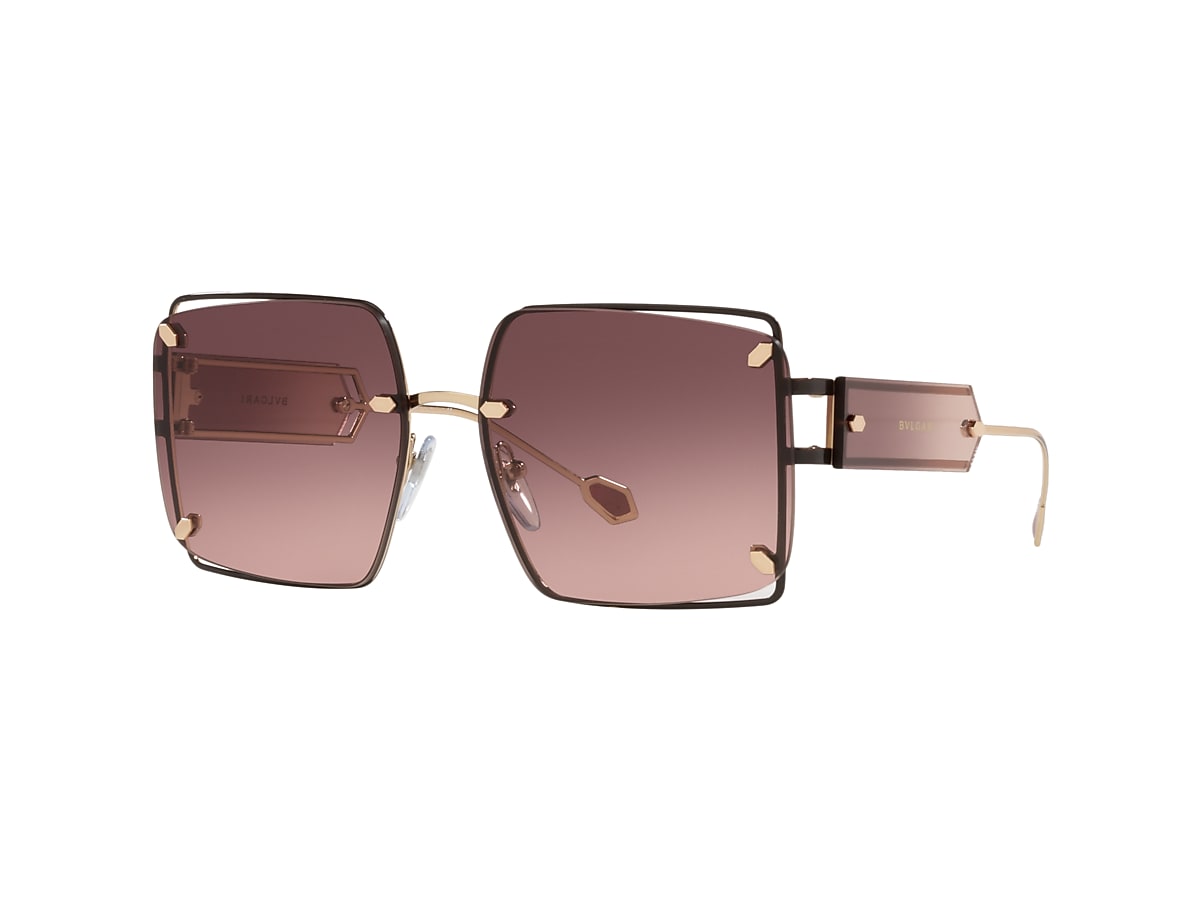 Bvlgari BV6171 59 Pink Gradient & Pink Gold/Oxblood Sunglasses