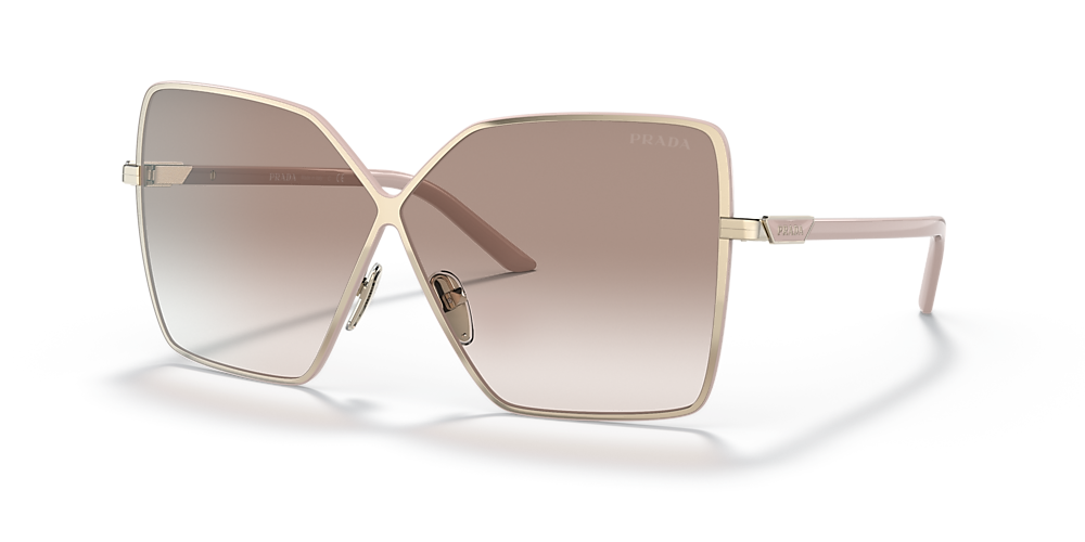 Prada PR 50YS 64 Clear Gradient Brown & Pale Gold Sunglasses | Sunglass Hut  USA