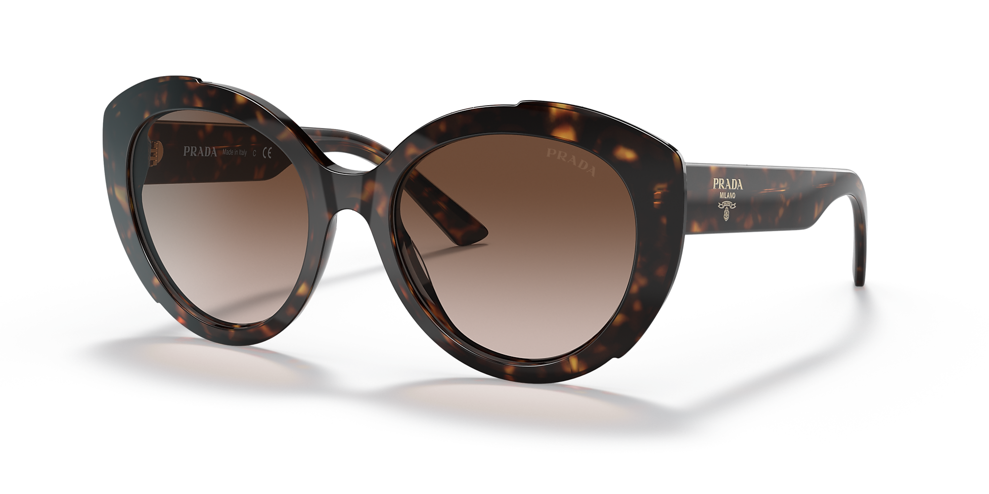 Prada PR 01YS 54 Brown Gradient & Havana Sunglasses | Sunglass Hut USA