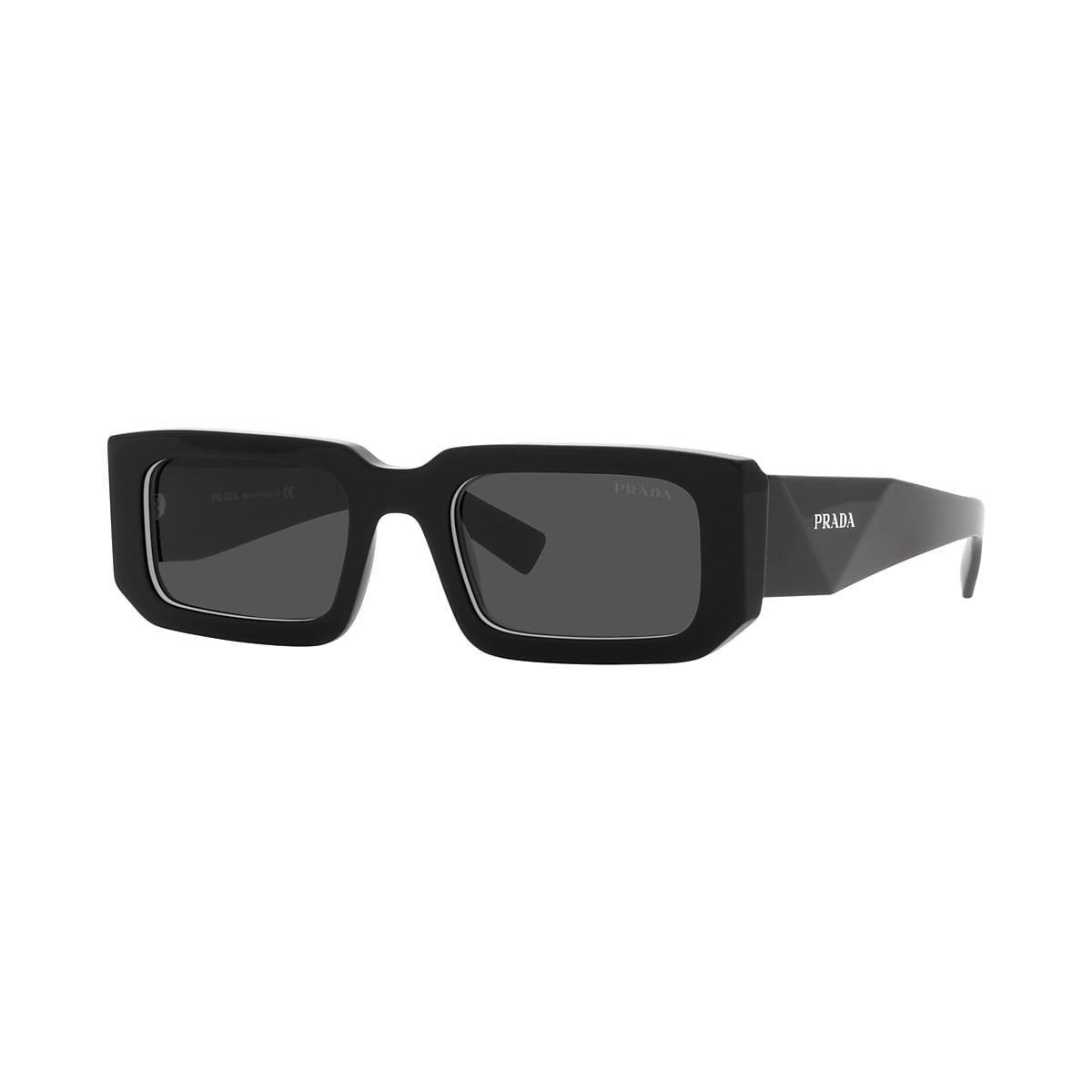 Prada PR 06YS 53 Dark Grey & Black/White Sunglasses | Sunglass Hut USA