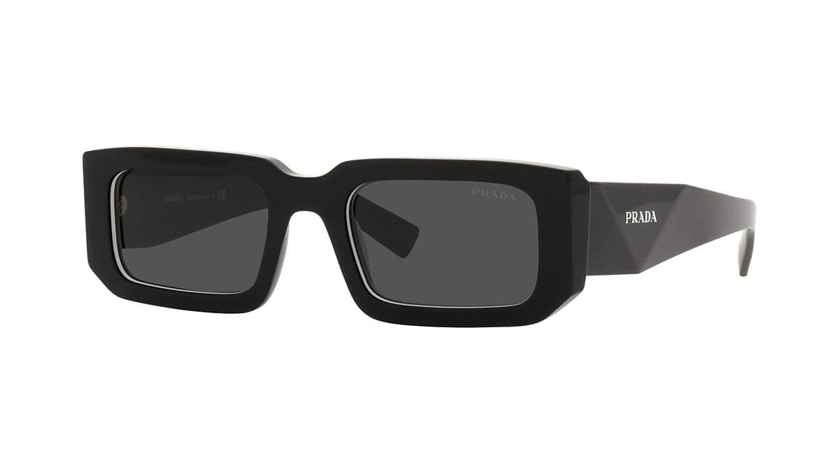 Prada PR 06YS 53 Dunkelgrau & Schwarz/Weiß Sunglasses | Sunglass 
