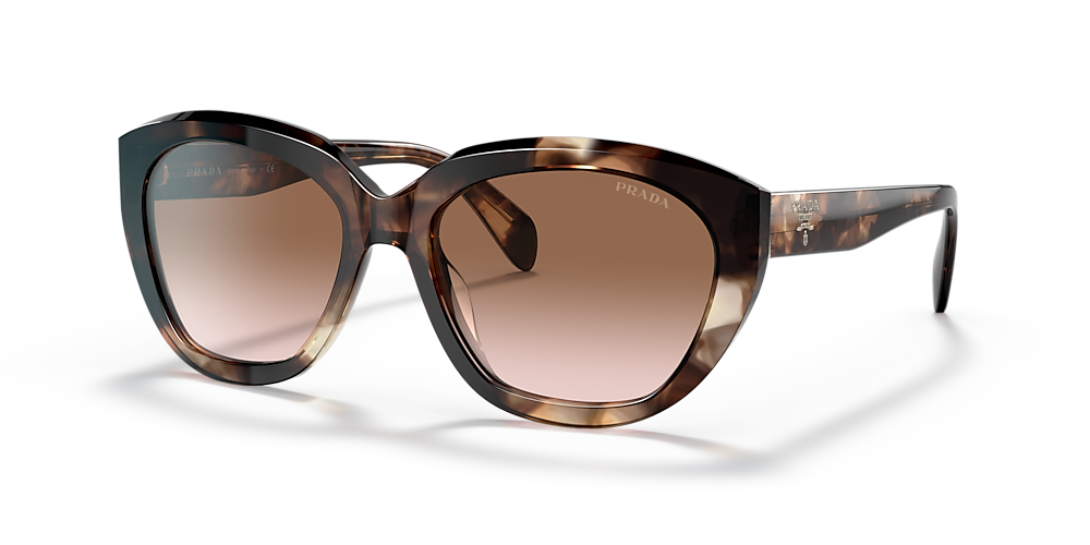 Prada PR 16XS 56 Brown Gradient & Havana Caramello Sunglasses | Sunglass Hut  USA