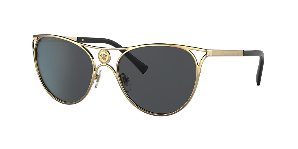 Versace VE2237 57 Dark Grey & Gold Sunglasses | Sunglass Hut New Zealand