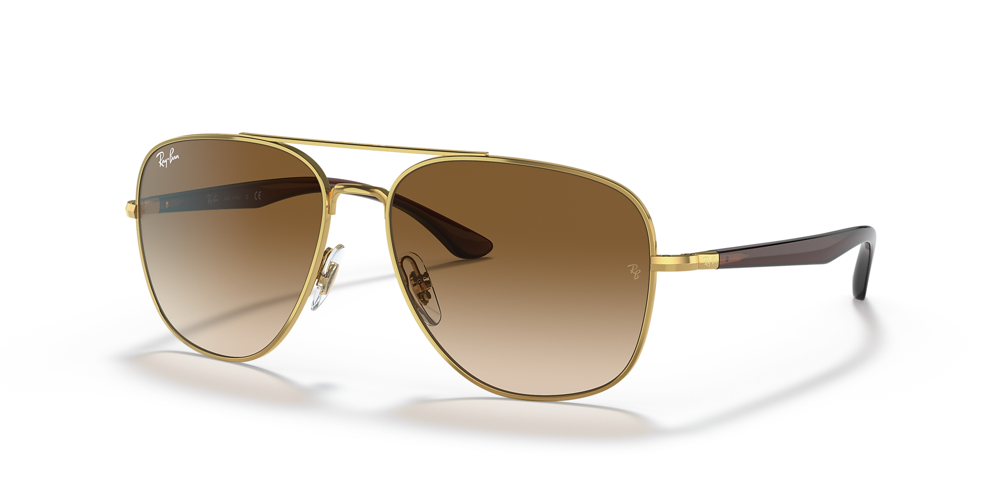 Ray-Ban RB3683 56 Brown & Gold Sunglasses | Sunglass Hut USA