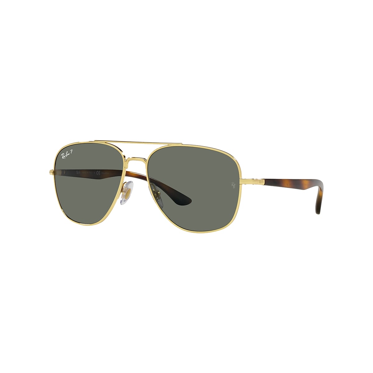 Ray-Ban RB3683 56 Polarized Green Classic G-15 & Gold Polarized Sunglasses  | Sunglass Hut USA