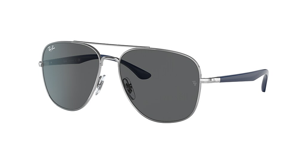 Ray-Ban RB3683 56 Dark Grey & Silver Sunglasses | Sunglass Hut Canada