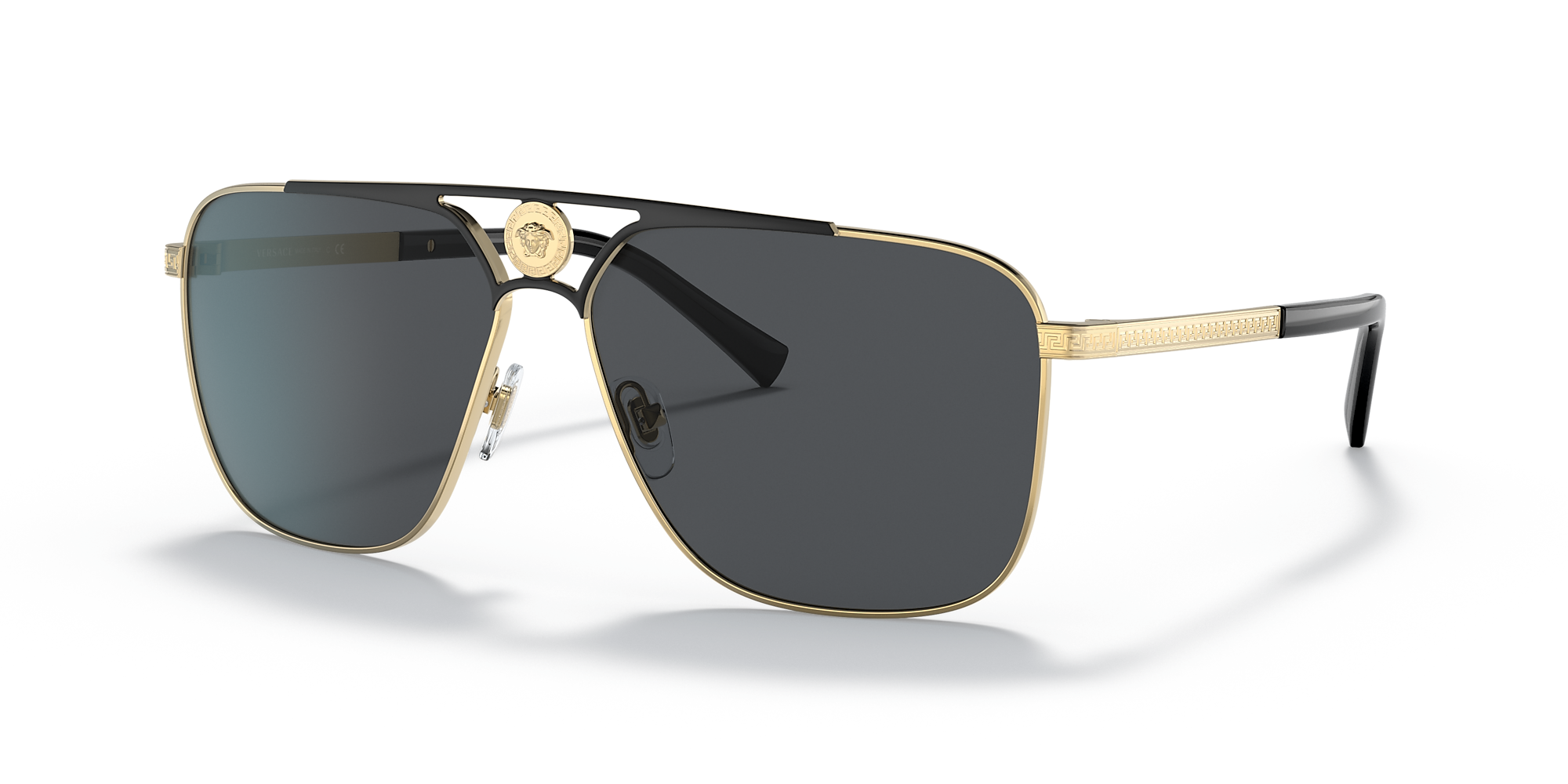 Versace VE2238 61 Dark Grey & Gold/Matte Black Sunglasses | Sunglass ...