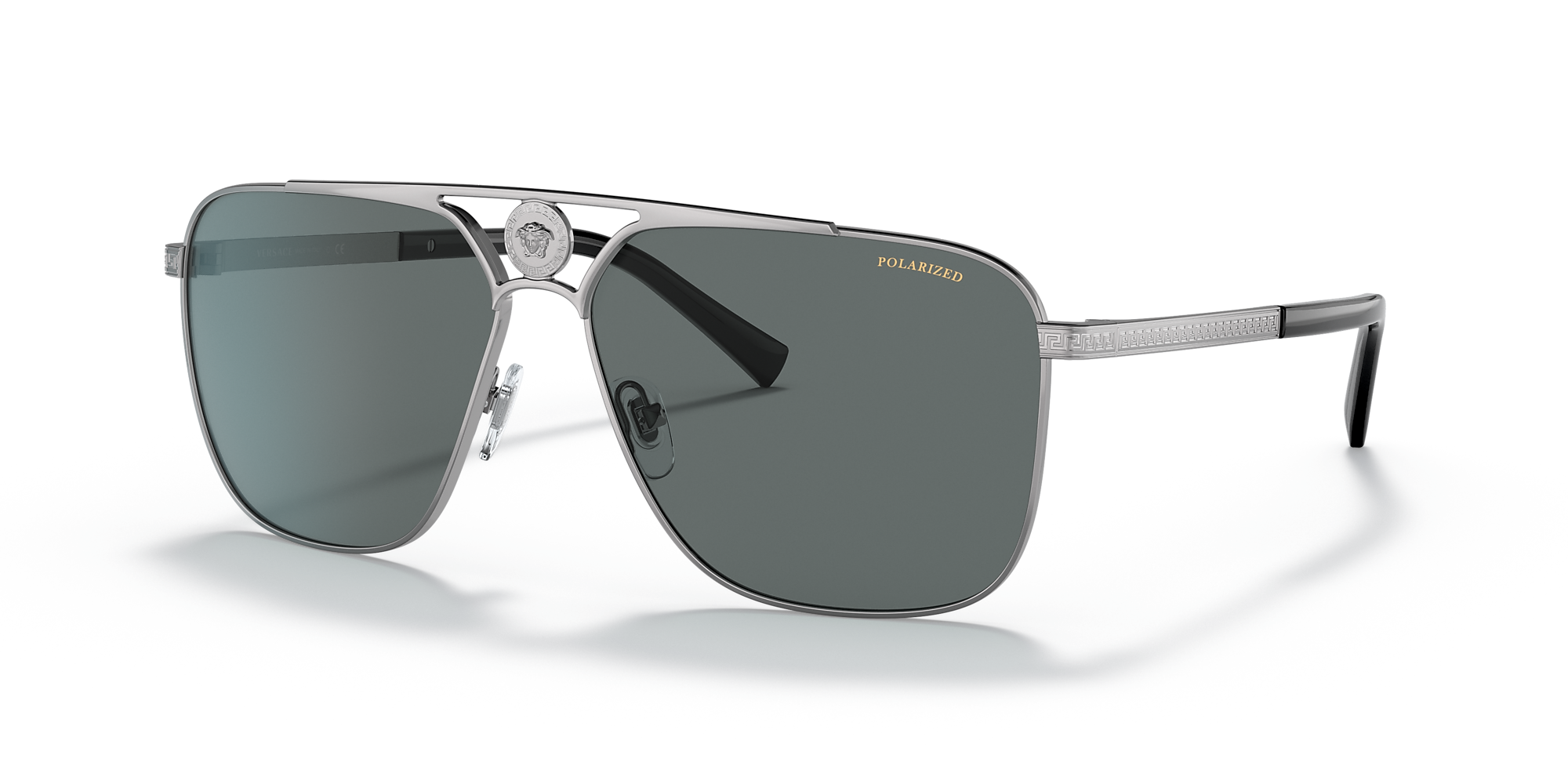 Versace VE2238 61 Polar Dark Grey & Gunmetal Polarised Sunglasses ...