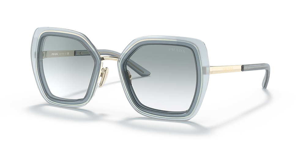 Kaap Bestuurbaar een schuldeiser Prada PR 53YS 53 Clear Gradient Light Blue & Ceruleo Opal Sunglasses |  Sunglass Hut USA