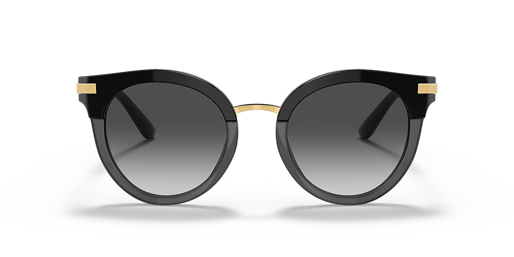 Dolce&Gabbana DG4394 50 Light Grey Gradient Black & Black/Transparent Black  Sunglasses | Sunglass Hut USA