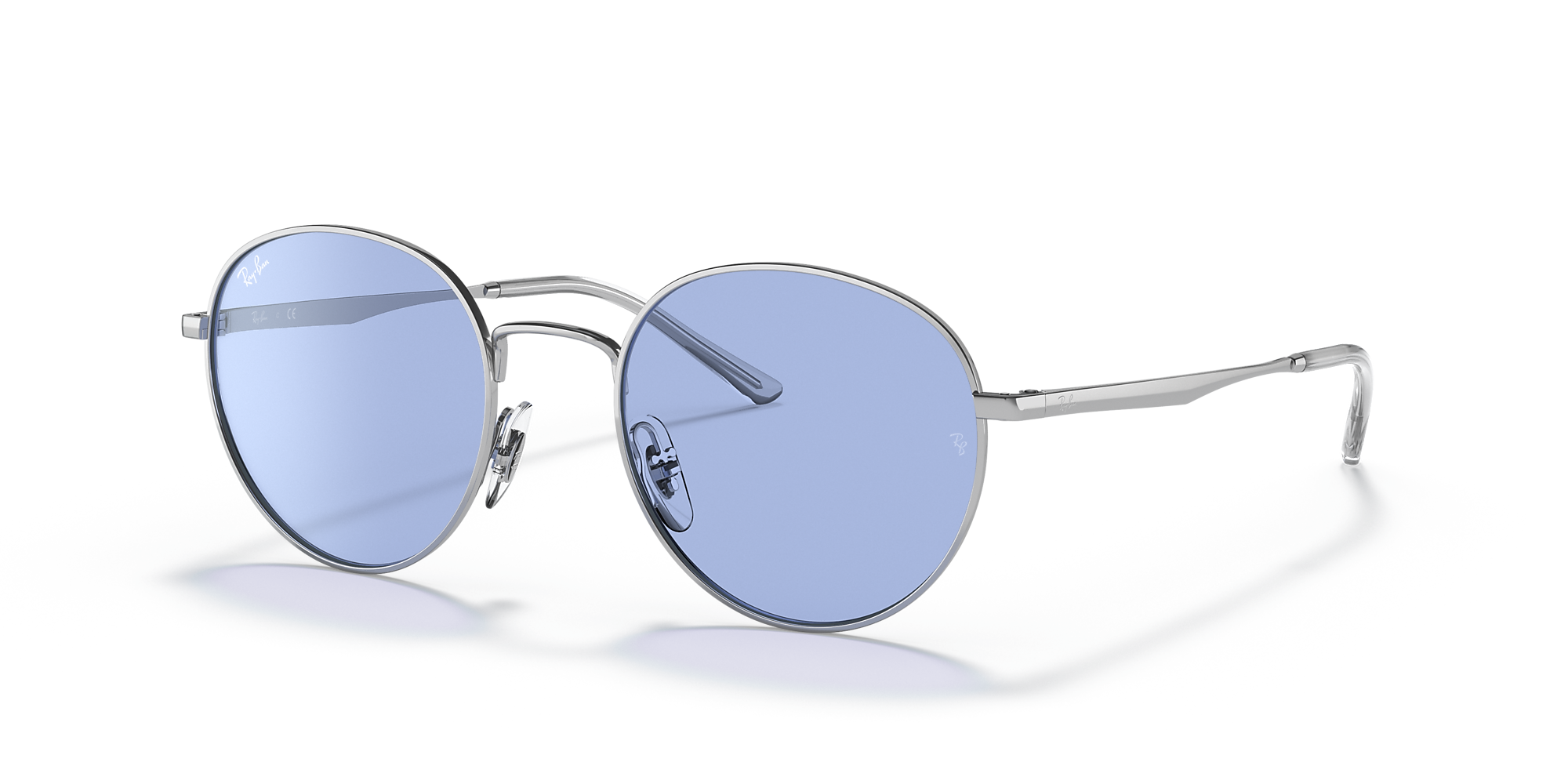 Ray-Ban RB3681 50 Blue Classic & Silver Sunglasses | Sunglass Hut USA