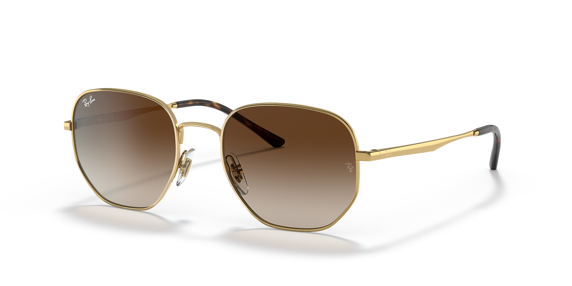 Ray-Ban RB3682 51 Gradient Brown & Gold Sunglasses | Sunglass Hut Australia