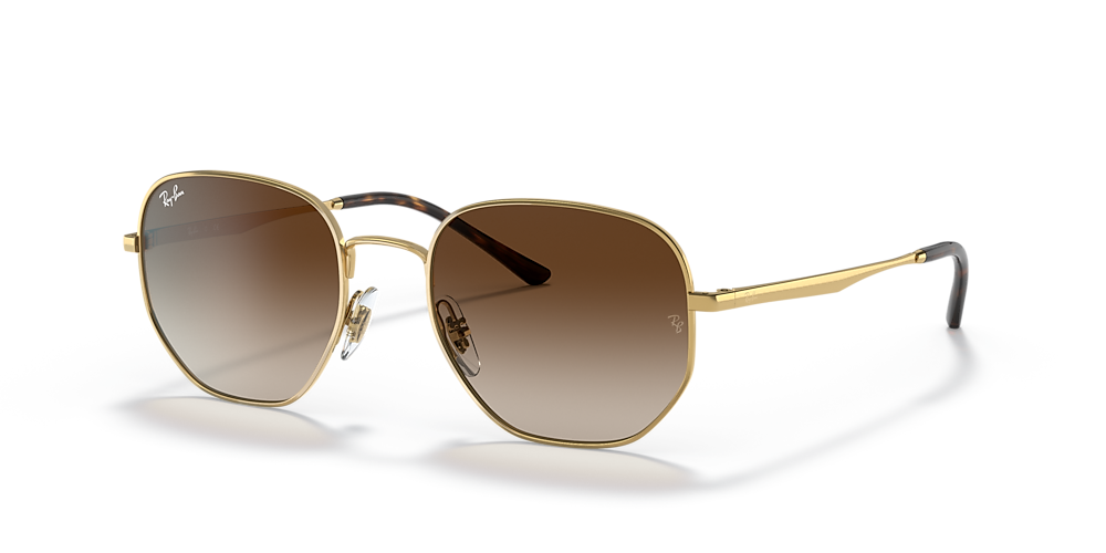 Ray-Ban RB3682 51 Gradient Brown & Gold Sunglasses Sunglass Hut USA