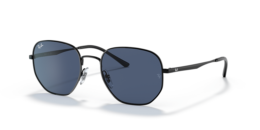 bout Tirannie Ontvangst Ray-Ban RB3682 51 Dark Blue & Black Sunglasses | Sunglass Hut USA