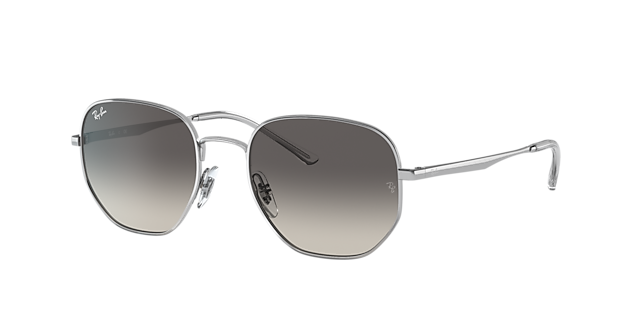 Ray-Ban RB3682 51 Grey Gradient & Silver Sunglasses | Sunglass 