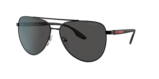 Prada Linea Rossa PS 52WS 61 Dark Grey Matte Black Sunglasses