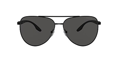 Prada Linea Rossa PS 52WS 61 Dark Grey Matte Black Sunglasses