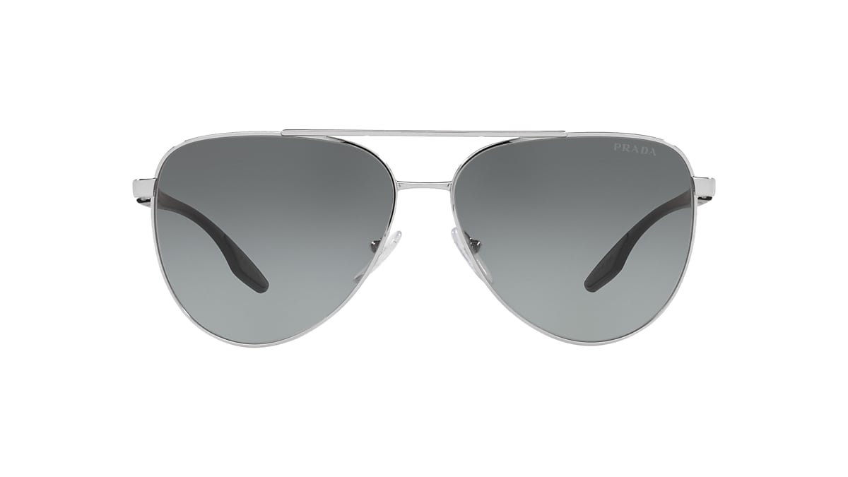 Prada Linea Rossa PS 52WS 61 Grey Gradient Silver Sunglasses