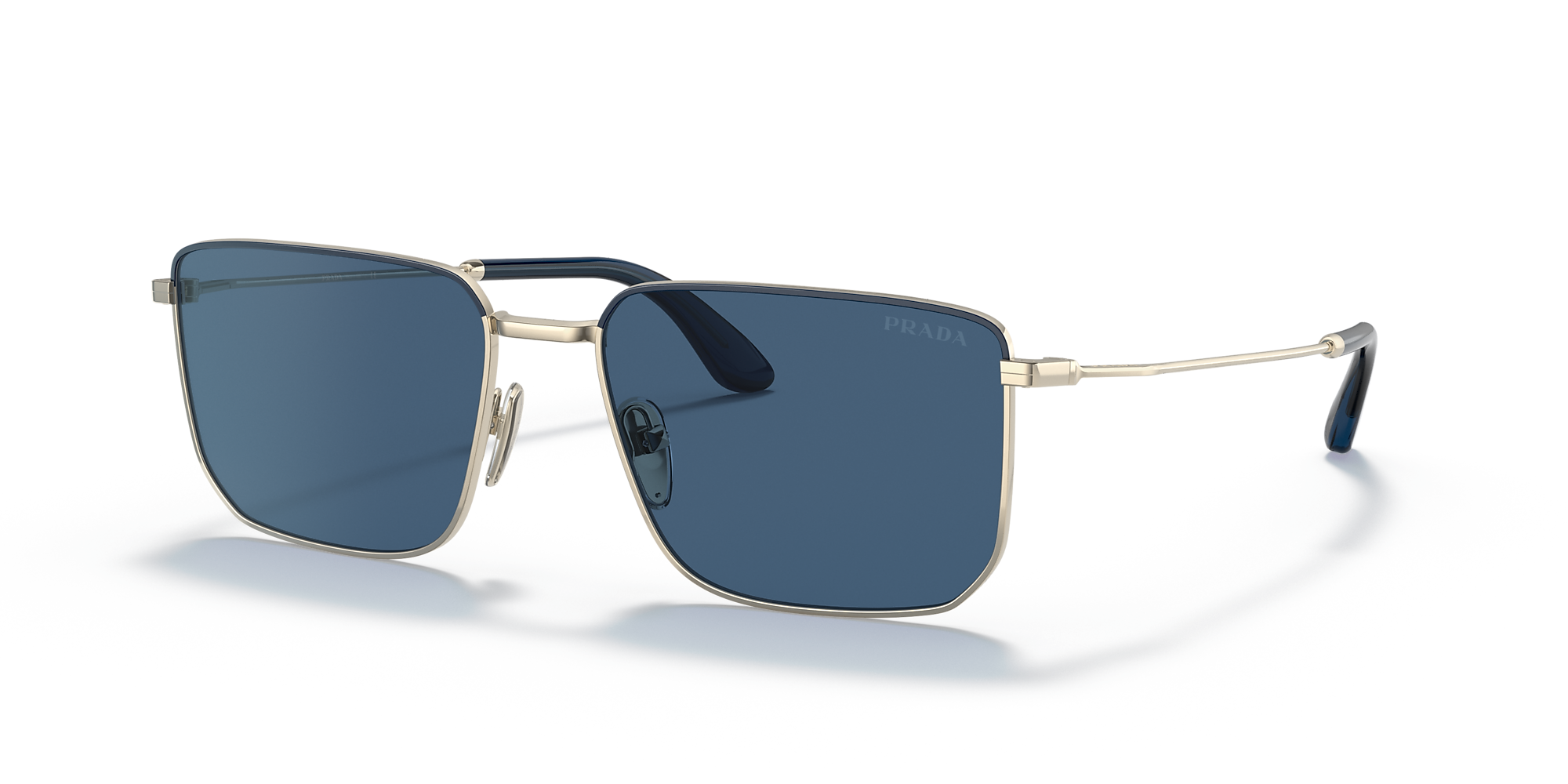 Prada PR 52YS 56 Dark Blue & Blue/Pale Gold Sunglasses | Sunglass Hut USA