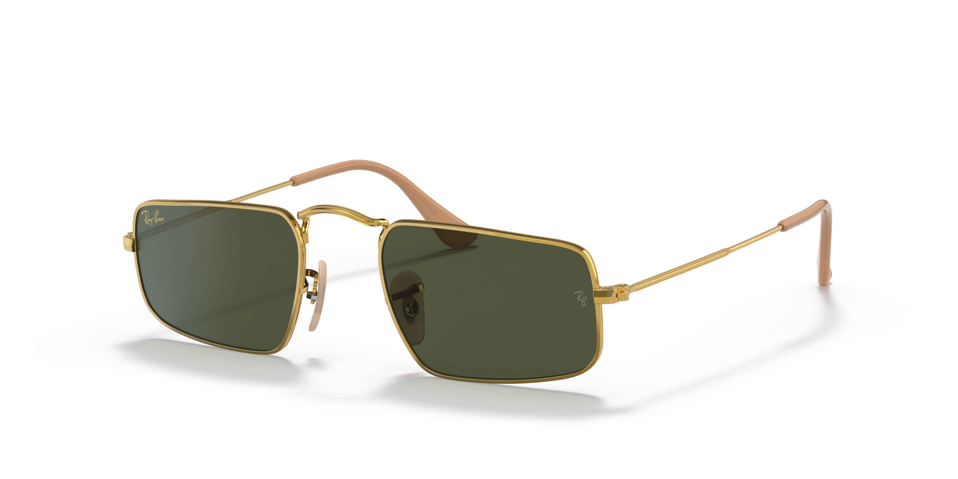 Ray-Ban Round Metal Sunglasses RB3447 112/58,Matte Gold Frame, Polarized Green Classic G-15 Lenses - 50mm