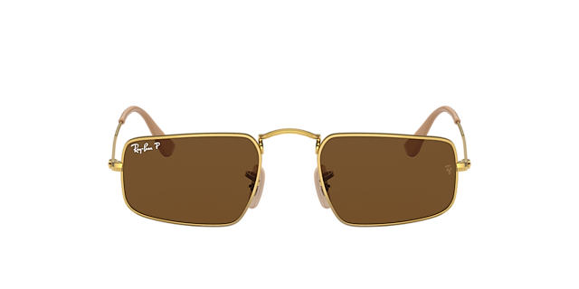 Ray-Ban RB3957 Julie 46 Brown & Antique Gold Sunglasses | Sunglass