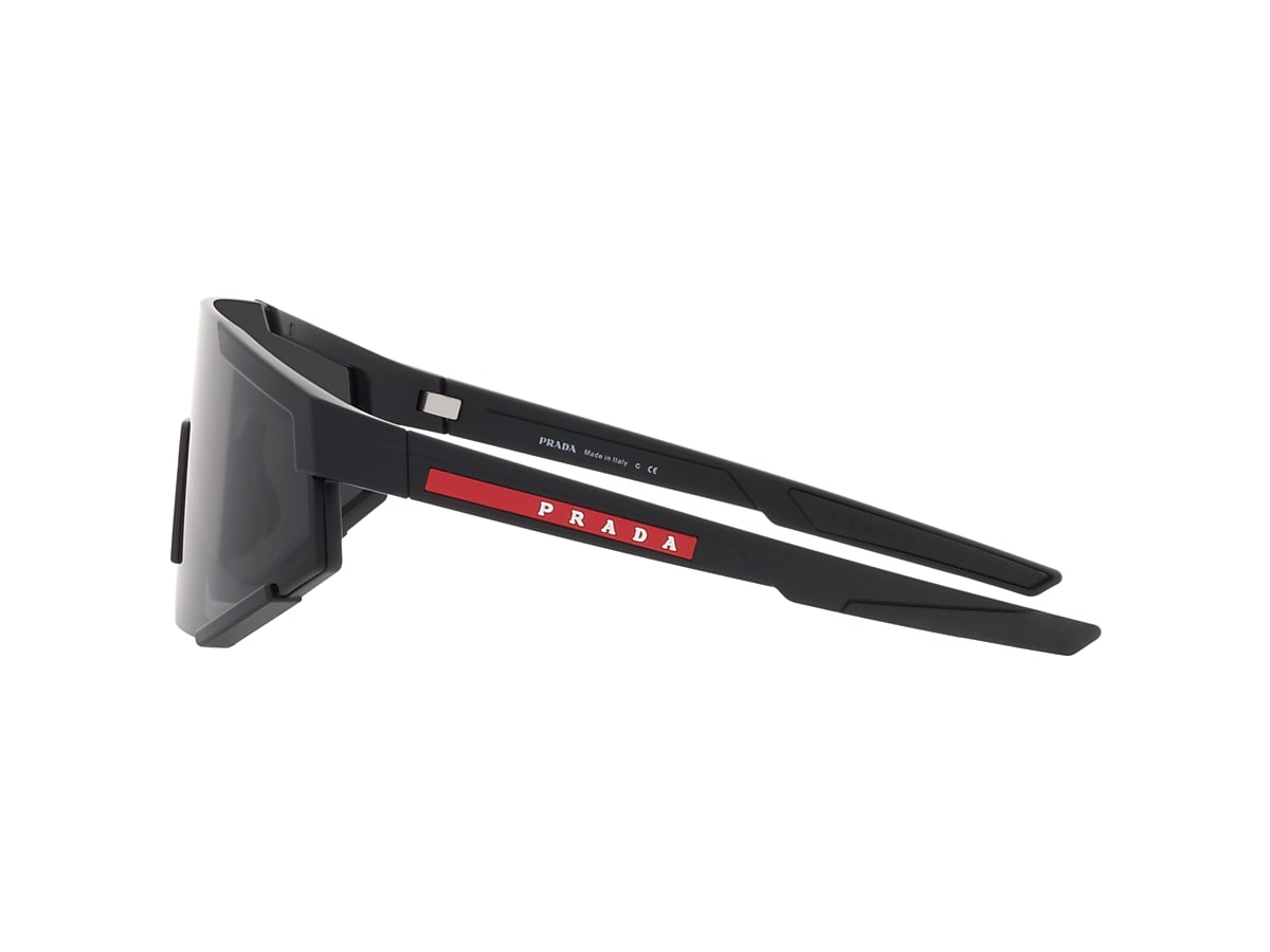 Prada Linea Rossa PS 04WS 01 Dunkelgrau & Gummi Schwarz Sunglasses 