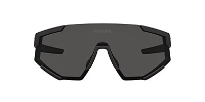 Prada Linea Rossa PS 04WS 01 Dark Grey Black Rubber Sunglasses