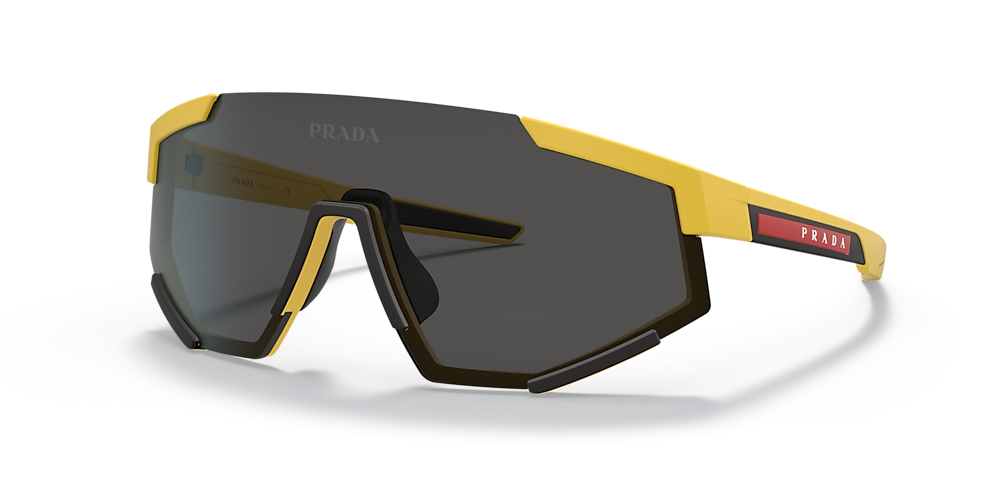 Prada Linea Rossa PS 04WS 01 Dark Grey & Yellow Rubber Sunglasses |  Sunglass Hut USA