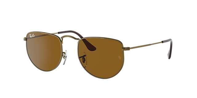 Ray-Ban RB3958 Elon 47 Brown & Antique Gold Sunglasses