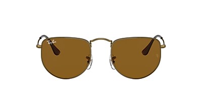 Ray-Ban RB3958 Elon 47 Brown & Antique Gold Sunglasses | Sunglass